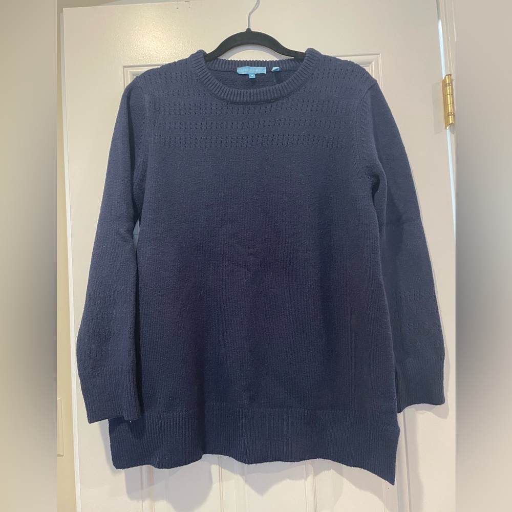 Draper James Navy Crew Neck Sweater size medium